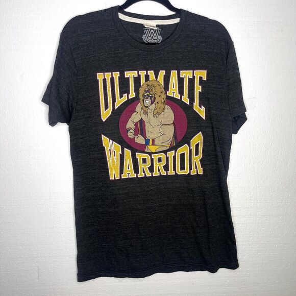 Homage WWE Legends Grey Ultimate Warrior Graphic T Shirt size large - Picture 1 of 6